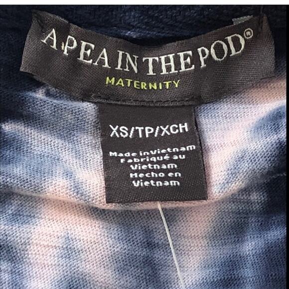 A Pea In The Pod Maternity Tie Dye Sleeveless Tee XS NWT Blue Pink Summer - Picture 10 of 12